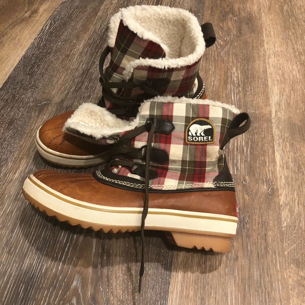 Sorel Tivoli Plaid Waterproof Insulated Boots